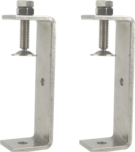 Vista 16 de Abrazaderas C de acero inoxidable mini de 1 pulgada para montaje, abrazaderas U metálicas resistentes para trabajo en metal, abrazadera