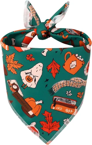 Vista 37 de Unique Style Paws Bandanas para perros, 1 unidad, lavables, de algodón, triangular, para otoño, con margaritas de abeja, para perros y gatos