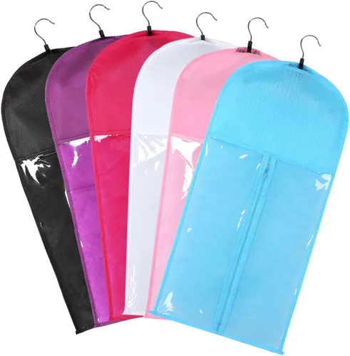 Vista 9 de Bolsas de almacenamiento para peluca con colgador: 3 piezas de extensiones de cabello, ganchos para extensiones de cabello (negro)
