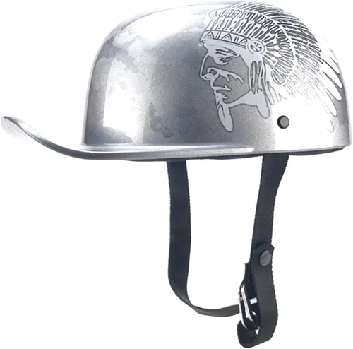 Vista 9 de Gorra de béisbol retro, casco de apertura de moda, medio casco de motocicleta, adecuado para hombres y mujeres adultos, para ayudar a los cruceros a