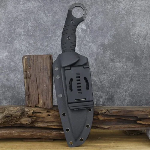 Vista 8 de Cuchillo de hoja fija de 12.2 pulgadas, mango de acero G10 DC53, cuchillo de garra para exteriores, herramientas EDC de campamento, fundas Kydex