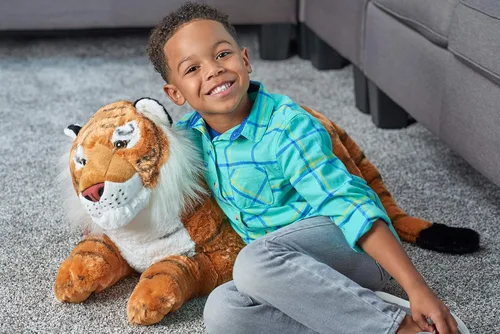 Vista 8 de Wild Republic Jumbo - Animal gigante de peluche, Talla Tiger, 30