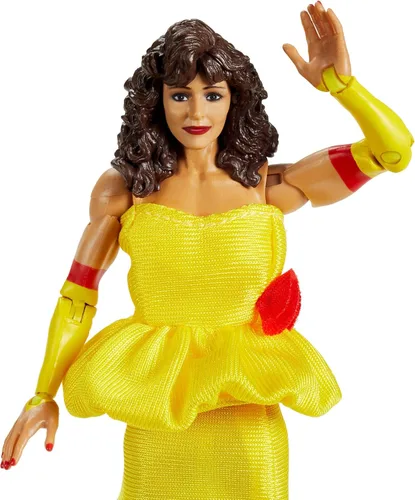 Vista 3 de WWE Mattel Miss Elizabeth Elite Collection - Figura de acción de lujo con detalles faciales realistas, equipo de anillo icónico y accesorios