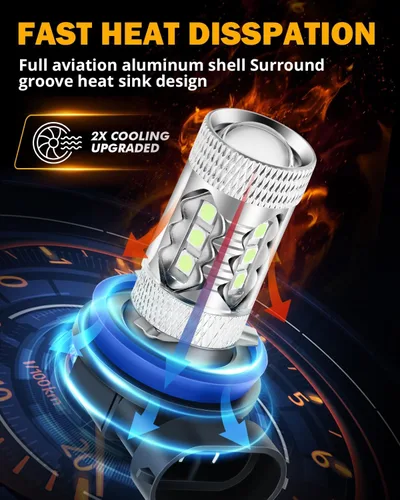 Vista 2 de Auxbeam H 11 Luz antiniebla, Azul hielo