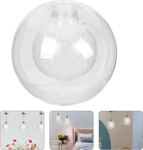 Vista 4 de Pantalla de vidrio de repuesto para lámpara de araña y accesorios de techo, fácil de instalar para decoración del hogar