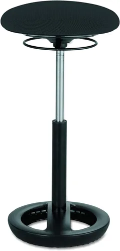 Vista 5 de Safco Twixt - Silla de asiento con movimiento activo, soporte ergonómico, altura ajustable, malla negra