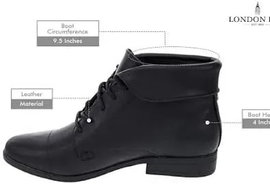 Vista 7 de London Fog Crissy Dress Botines de mujer con cordones y cuello