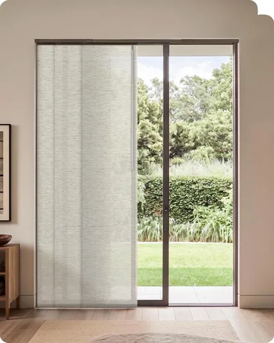 Vista 23 de Graywind Persianas para puertas correderas manuales, hasta 153 pulgadas 5% Gris Apertura