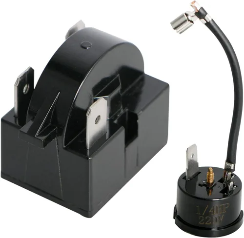 Vista 13 de Protector térmico de sobrecarga térmica de 2 pines 1/4 HP 180 W 12 ohmios + relé de arranque PTC, pieza de repuesto para refrigerador de automóvil