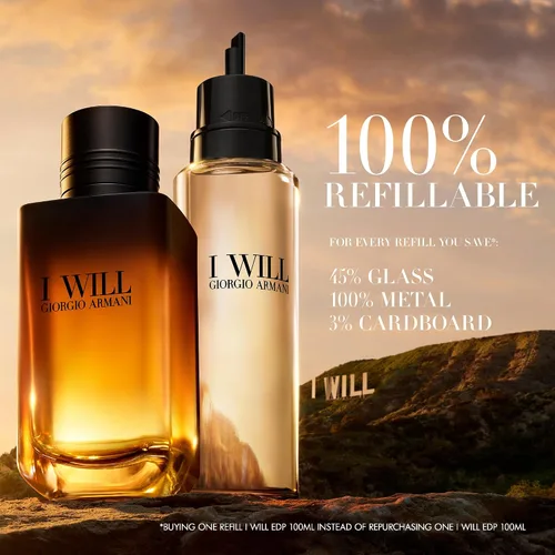 Vista 7 de Armani Beauty I Will Eau de Parfum - Colonia terrosa y amaderada para hombre