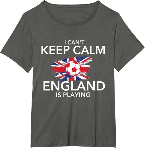 Vista 59 de I Can't Keep Calm England Is Playing - Camiseta para amantes del fútbol, Negro