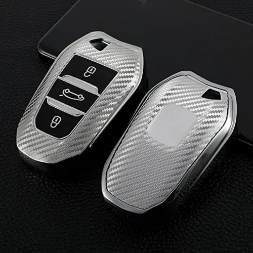 Vista 3 de Soft TPU Car Key Case Cover Fob, for Peugeot 2008 3008 4008 5008 308 408 508 for Citroen C1 C2 C4 C4L C6 C3-XR Grand DS3 DS5