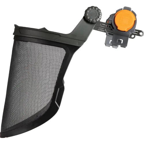 Vista 10 de Klein Tools 60474 - Protector facial de seguridad, malla de acero ligero, clasificación de impacto, negro, estilo gorra, casco de ala completa