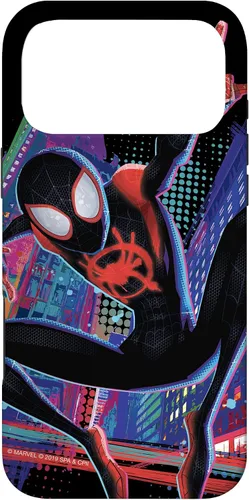 Vista 22 de Marvel Spider-Man Into The Spider-Verse Miles Morales City - Carcasa para iPhone 17