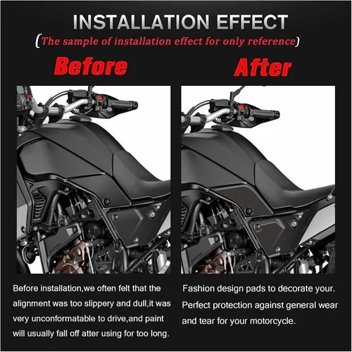 Vista 5 de Fuel Tank Gasket Non-Slip Side Fuel Tank Stickers Pad Stickers for Yam&aha Tenere 700 Rally T700 Tenere700 XTZ T 700 2019-2022
