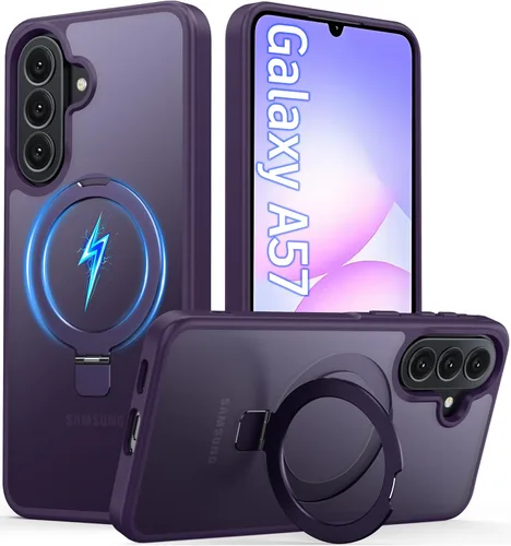 Vista 48 de Oterkin Funda para Google Pixel 10a con soporte magnético de giro de 360° [compatible con MagSafe] [antideslizante] [15 pies] a prueba de golpes