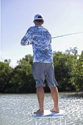 Vista 5 de HUK Men's Pursuit Camo Vented Long Sleeve 30 UPF Fishing Shirt