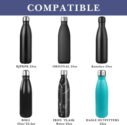 Vista 3 de Linkidea Paquete de 2 fundas de botella de agua compatibles con botellas originales de 25 onzas, BJPKPK, Konokyo de 25 onzas en forma de cola