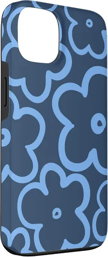 Vista 3 de Funda para iPhone 13 con diseño floral azul marino