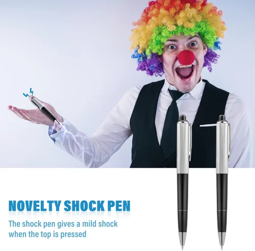 Vista 7 de Pluma eléctrica de broma impactante, juguete divertido impactante, gadget de broma de truco, broma a amigo, juguete para toda la persona, bolígrafo