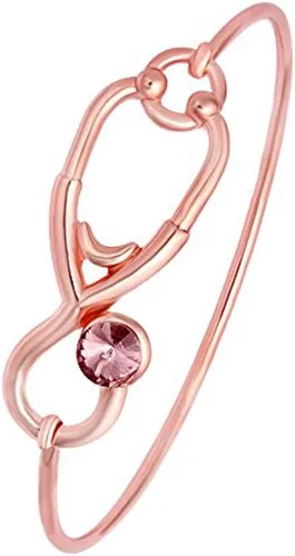 Vista 14 de Estetoscopio Caduceus Doctor Enfermera Encanto Bangle Pulseras para RN graduación regalo