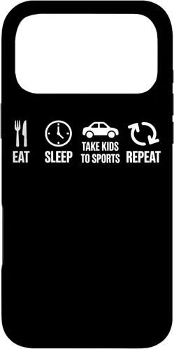 Vista 21 de Eat Sleep Take Kids to Sports Repeat Youth Athlete Parent Case for iPhone 17