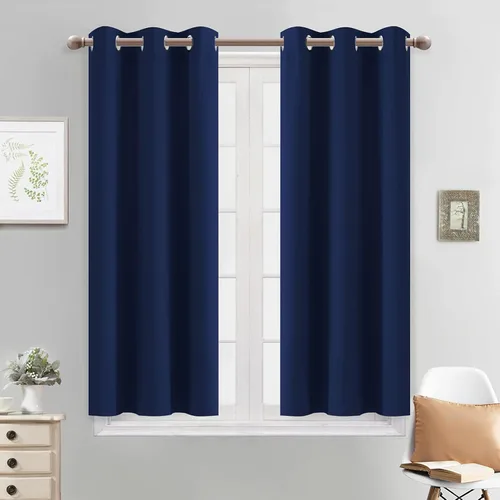 Vista 117 de Yakamok Cortinas opacas para dormitorio, aislamiento térmico, cortinas de oscurecimiento de habitación para sala de estar, juego de 2 paneles