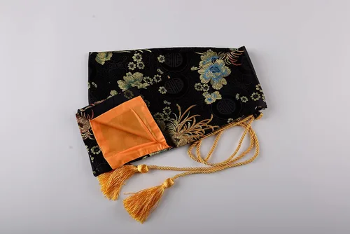 Vista 2 de 51 Inch Synthetic Silk Nice Pattern Bag with Golden Tassel Cover Carrying for Japanese Samurai Katana Chinese Swords