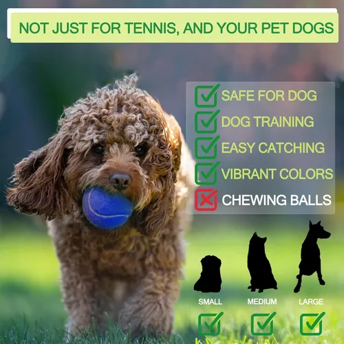 Vista 6 de INSUM Bulk Tennis Balls, Extra Duty Practice Balls with Mesh Bag