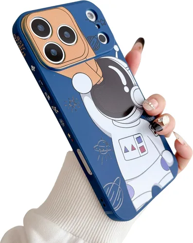 Vista 33 de Yonds Queen para iPhone 7 Plus / 8 Plus, linda funda con diseño de astronauta de dibujos animados, elegante parachoques de TPU suave, protectora
