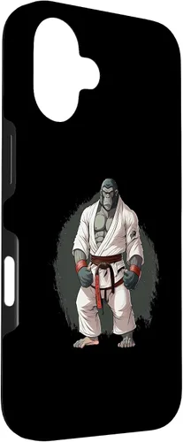 Vista 3 de iPhone 16 Gorilla In Judo Uniforme - Estuche japonés de artes marciales