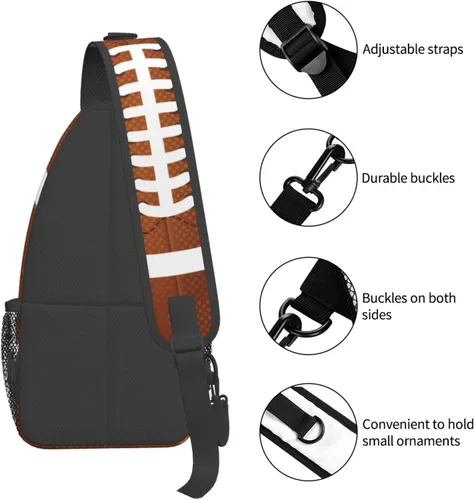 Vista 5 de SURERUIM Bolso bandolera estampado con patrón para mujeres y hombres, mochila cruzada para el hombro, bolsas de pecho, gimnasio, viajes, senderismo