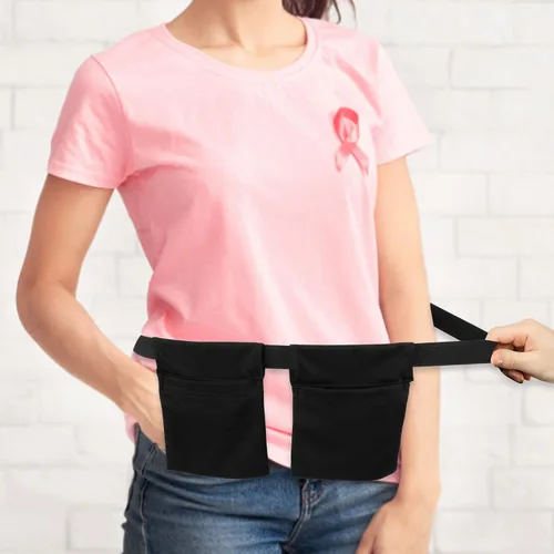 Vista 6 de Thinp Soporte de drenaje después de abdominoplastia, soporte de drenaje ajustable para mastectomía, bolsa de ducha, recuperación de cirugía