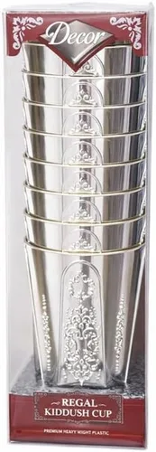 Vista 4 de Regal Kidush - Taza cuadrada de calidad premium, ideal para Pascua y todas las fiestas judías, vasos desechables de plástico, 50 unidades (5.5 onzas)