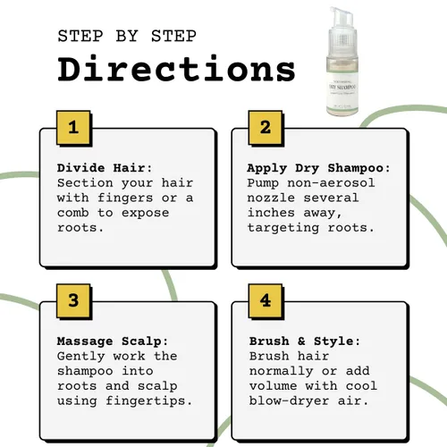 Vista 4 de Yellow Bird - Champú en polvo seco Natural y orgánico Sin aerosol Para cabello rubio, moreno y oscuro Sin benceno, vegano