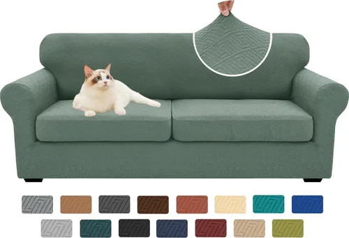 Vista 57 de XINEAGE Funda de diván para sofá en forma de L, fundas de sofá modular para mascotas, funda de asiento de sofá antideslizante lavable, fundas