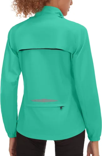 Vista 9 de Little Donkey Andy Chaqueta de ciclismo plegable para mujer, mangas Amarillo fluorescente