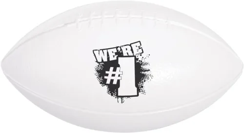 Vista 6 de Anderson's Juego de 10 pelotas deportivas de fútbol con texto en inglés "We Number One" en azul y blanco, espíritu escolar, día del juego, artículos