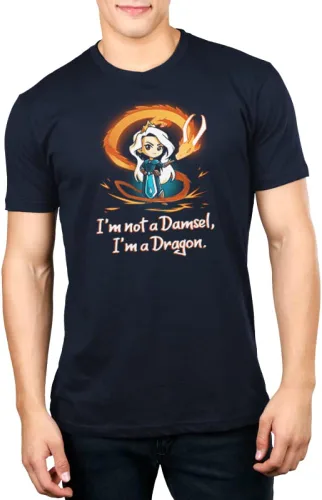 Vista 3 de TeeTurtle Camiseta Standard I'm Not a Damsel, I'm a Dragon