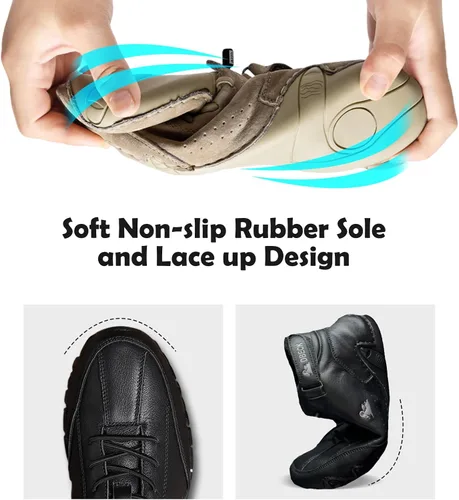 Vista 30 de JishinGal Botas Chukka de ante para hombre, ligeras, descalzas, para caminar, al aire libre, informales, italianas, hechas a mano, de caña alta, sin