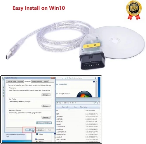 Vista 4 de BMW INPA OBD2 Cable K DCAN K+ DCAN Cable KCAN DCAN Adaptador DCAN K+ Ediabas Cable BMW (Interruptor)