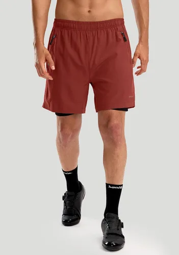Vista 2 de Bikewa Pantalones cortos de ciclismo de montaña para hombre, con acolchado 3D, ajuste holgado, MTB para montar en bicicleta, ciclismo, ciclismo