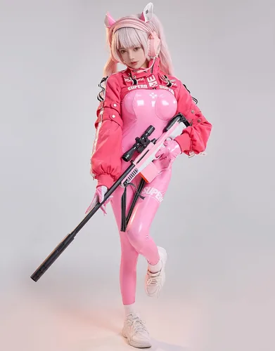 Vista 3 de Cosplay.fm Traje de cosplay de Nikki Alice para mujer con guantes para las orejas