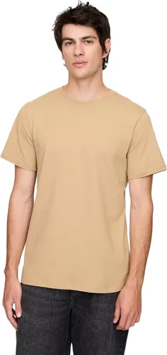 Vista 53 de Camiseta de cuello redondo Gap para hombre, mangas cortas, estilo casual Negro