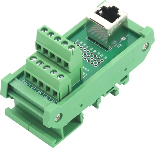 Vista 4 de 1Way RJ45 8P8C Distribución del conector Ethernet del montaje en carril DIN