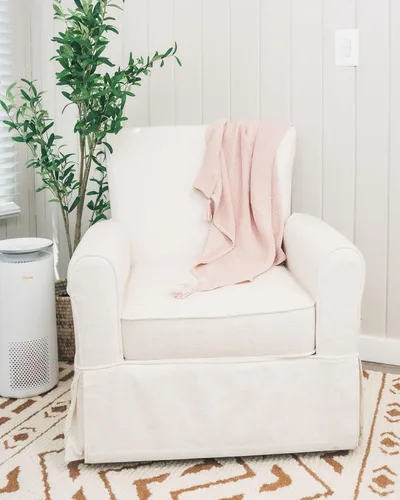 Vista 4 de Crane Baby Dusty Rose Luxe - Manta de algodón suave para guardería y cochecito de bebé, algodón y cachemira, 36 x 36 pulgadas
