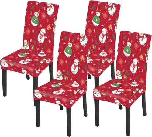 Vista 25 de ANNA QUEEN Juego de 6 fundas para sillas de comedor y cocina, fundas elásticas lavables para sillas de comedor, decoración elegante del hogar