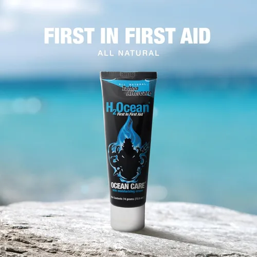 Vista 4 de H2ocean-ocean, Espuma para cuidado de tatuaje, 2.5 onza, Negro