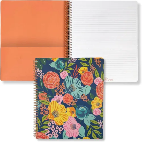 Vista 18 de Steel Mill & Co - Lindo cuaderno de espiral grande con rayas universitarias, 11 x 9.5 pulgadas con tapa dura duradera y 160 páginas forradas, puntos