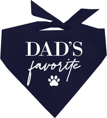 Vista 9 de Bandana para perro para el día del padre favorita de papá (757 negro, XS)